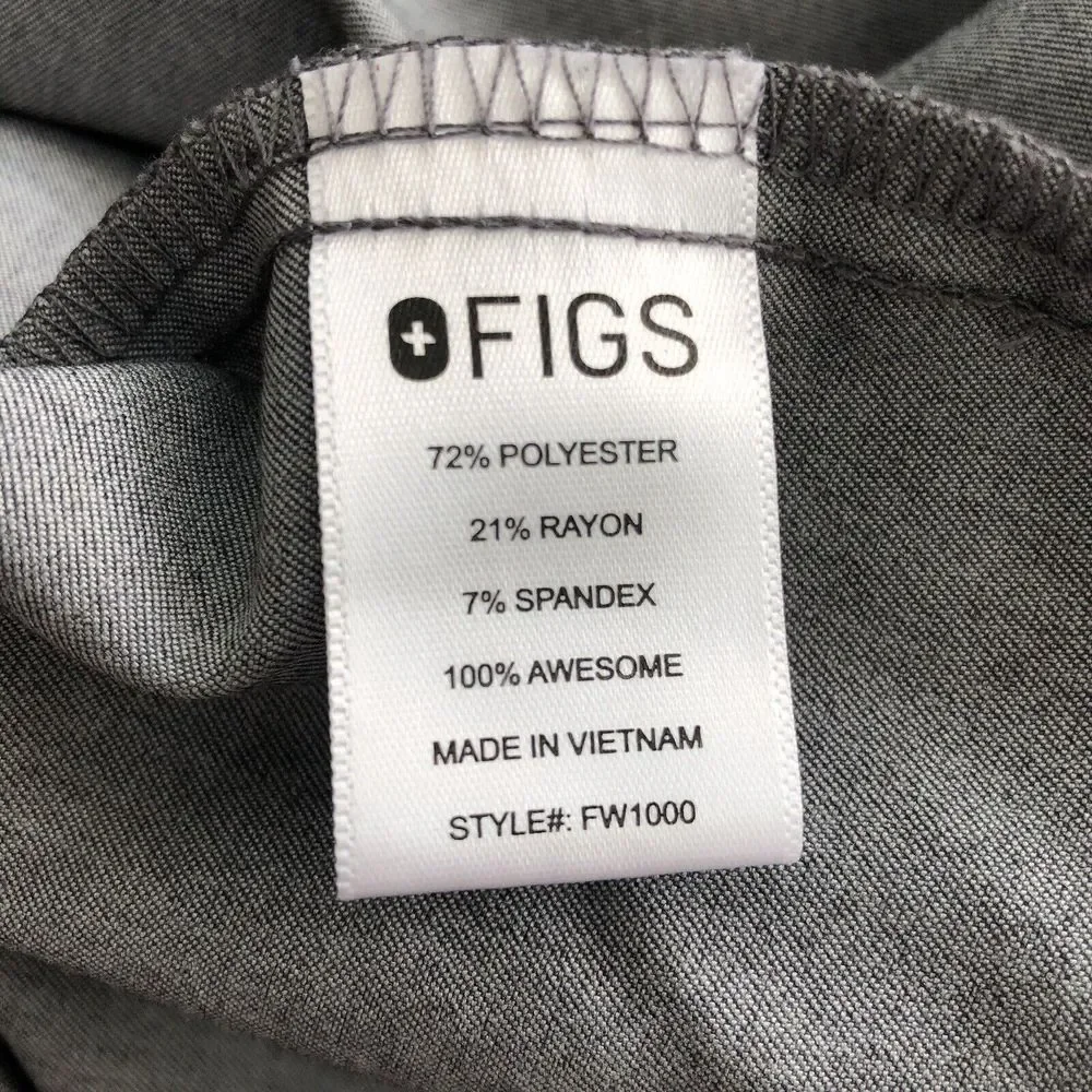 FIGS Gray Technical Collection Shirt Jogger Scrub Set Women's Large - Picture 6 of 16